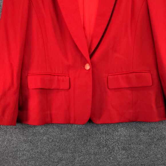 Vintage Pendleton Classic Blazer Suit Wool Womens 14 One-Button Single Breasted - Picture 3 of 15